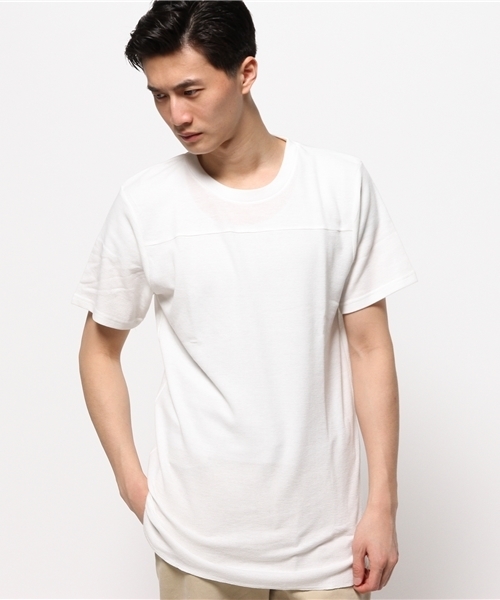 WEGO（ウィゴー）の「WEGO/ロングワッフルラウンドTシャツ（Tシャツ/カットソー・メンズ・ホワイト/ブラック/杢グレー・MEDIUM/LARGE）」の7枚目の写真