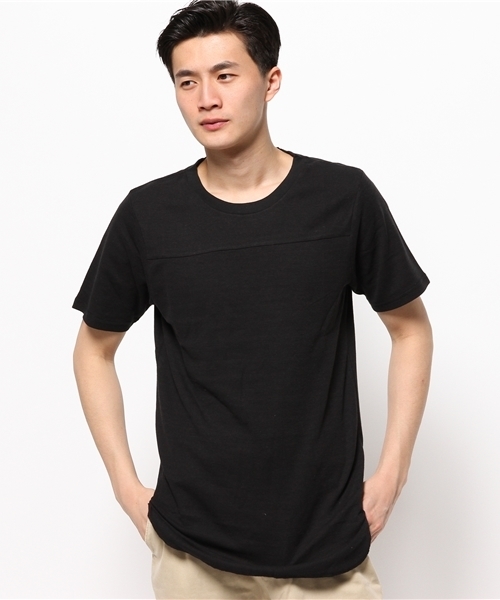 WEGO（ウィゴー）の「WEGO/ロングワッフルラウンドTシャツ（Tシャツ/カットソー・メンズ・ホワイト/ブラック/杢グレー・MEDIUM/LARGE）」の8枚目の写真