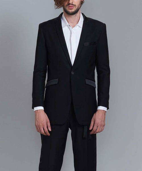 NO ID.（ノーアイディ）の「切替ピークドラペル１Ｂ－ＪＫＴ（テーラードジャケット・メンズ・ストライプ/その他17/ブラック・3/2/1）」の4枚目の写真