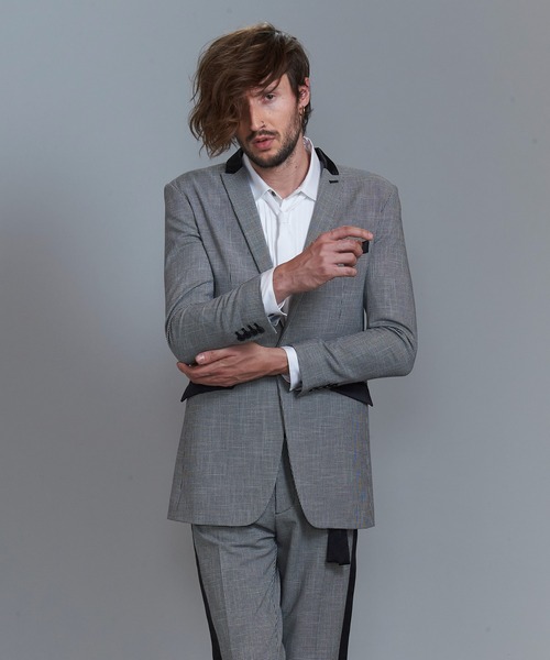 NO ID.（ノーアイディ）の「切替ピークドラペル１Ｂ－ＪＫＴ（テーラードジャケット・メンズ・ストライプ/その他17/ブラック・3/2/1）」の15枚目の写真