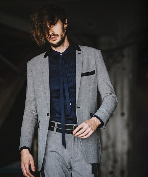 NO ID.（ノーアイディ）の「切替ピークドラペル１Ｂ－ＪＫＴ（テーラードジャケット・メンズ・ストライプ/その他17/ブラック・3/2/1）」の18枚目の写真