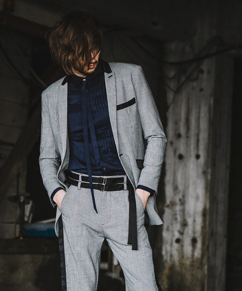 NO ID.（ノーアイディ）の「切替ピークドラペル１Ｂ－ＪＫＴ（テーラードジャケット・メンズ・ストライプ/その他17/ブラック・3/2/1）」の20枚目の写真