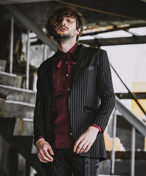 NO ID.（ノーアイディ）の「切替ピークドラペル１Ｂ－ＪＫＴ（テーラードジャケット・メンズ・ストライプ/その他17/ブラック・3/2/1）」の21枚目の写真