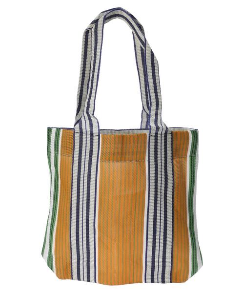 Green Parks(グリーンパークス)の「・ストライプトート(トートバッグ・レディース・ピンク/オレンジ/グリーン/ブルー・FREE)」の18枚目の写真