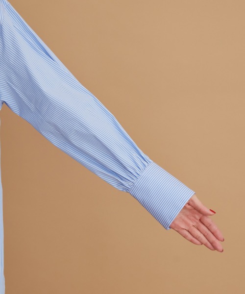 ROPE' PICNIC（ロペピクニック）の「無地/ストライプパール釦シャツ（シャツ/ブラウス・レディース・ホワイト/グリーン/ブルー系その他/ブルー/サックスブルー・38）」の11枚目の写真