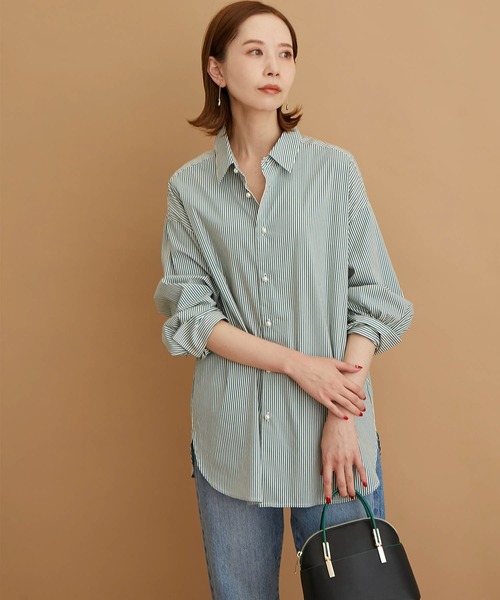 ROPE' PICNIC（ロペピクニック）の「無地/ストライプパール釦シャツ（シャツ/ブラウス・レディース・ホワイト/グリーン/ブルー系その他/ブルー/サックスブルー・38）」の7枚目の写真