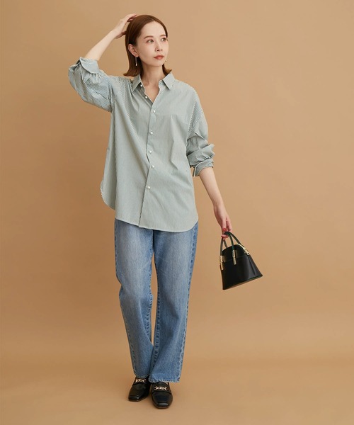 ROPE' PICNIC（ロペピクニック）の「無地/ストライプパール釦シャツ（シャツ/ブラウス・レディース・ホワイト/グリーン/ブルー系その他/ブルー/サックスブルー・38）」の10枚目の写真