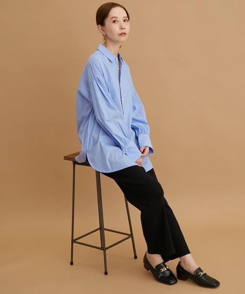 ROPE' PICNIC（ロペピクニック）の「無地/ストライプパール釦シャツ（シャツ/ブラウス・レディース・ホワイト/グリーン/ブルー系その他/ブルー/サックスブルー・38）」の19枚目の写真