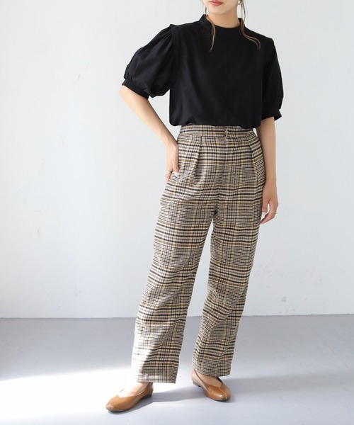 HER CLOSET(ハークローゼット)の「【shemoshelly】ボリュームスリーブコットンブラウス(シャツ/ブラウス・レディース・グリーン/オレンジ/ブラック/オフホワイト・M)」の19枚目の写真