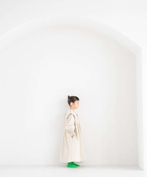 LOWRYS FARM(ローリーズファーム)の「BIGカラーワンピース 347832(ワンピース・キッズ・ネイビー/アイボリー/ブラウン/グリーン・110cm/120cm/130cm/140cm/150cm)」の10枚目の写真