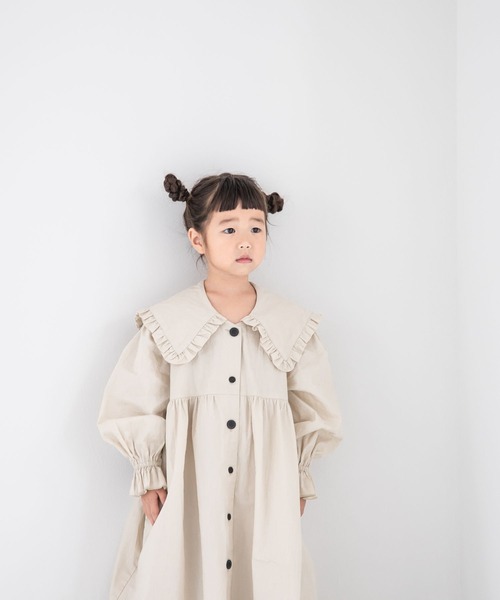 LOWRYS FARM(ローリーズファーム)の「BIGカラーワンピース 347832(ワンピース・キッズ・ネイビー/アイボリー/ブラウン/グリーン・110cm/120cm/130cm/140cm/150cm)」の19枚目の写真