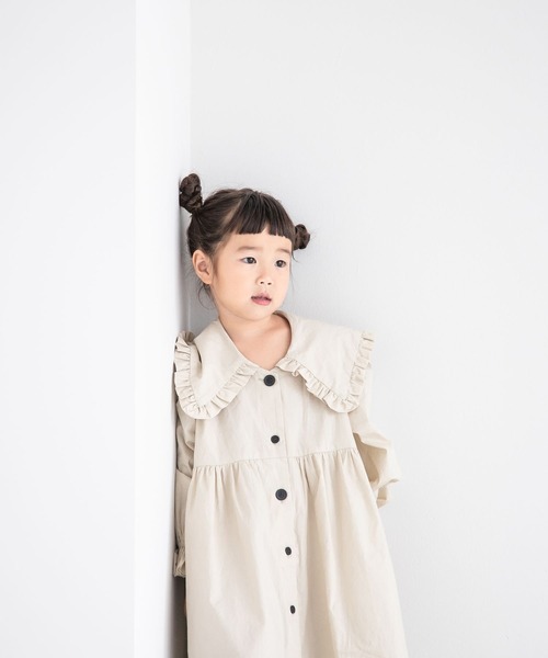 LOWRYS FARM(ローリーズファーム)の「BIGカラーワンピース 347832(ワンピース・キッズ・ネイビー/アイボリー/ブラウン/グリーン・110cm/120cm/130cm/140cm/150cm)」の17枚目の写真