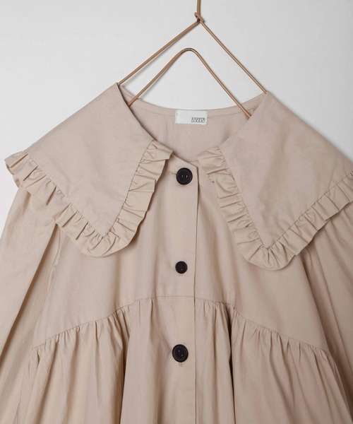 LOWRYS FARM(ローリーズファーム)の「BIGカラーワンピース 347832(ワンピース・キッズ・ネイビー/アイボリー/ブラウン/グリーン・110cm/120cm/130cm/140cm/150cm)」の6枚目の写真