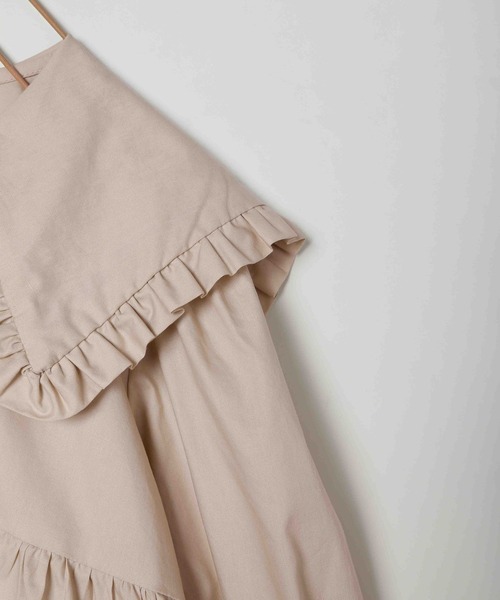 LOWRYS FARM(ローリーズファーム)の「BIGカラーワンピース 347832(ワンピース・キッズ・ネイビー/アイボリー/ブラウン/グリーン・110cm/120cm/130cm/140cm/150cm)」の11枚目の写真