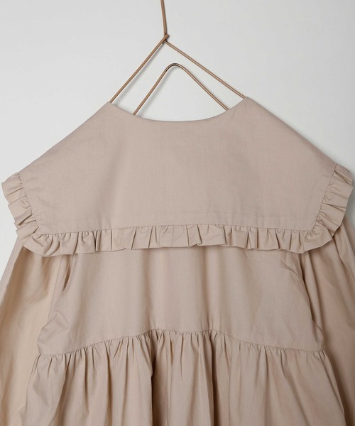 LOWRYS FARM(ローリーズファーム)の「BIGカラーワンピース 347832(ワンピース・キッズ・ネイビー/アイボリー/ブラウン/グリーン・110cm/120cm/130cm/140cm/150cm)」の16枚目の写真