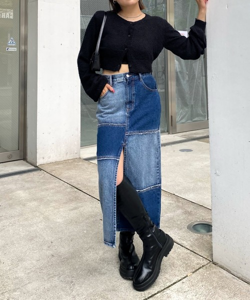 WHO'S WHO gallery(フーズフーギャラリー)の「ファンシーヤーンカーデ(カーディガン/ボレロ・レディース・ブラック/ベージュ/グレー・FREE)」の5枚目の写真