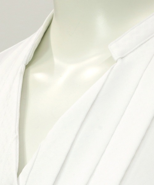 TOKYO SHIRTS（トウキョウシャツ）の「形態安定ノーアイロン ヘンリーネック 長袖ビジネスワイシャツ（ビジネスシャツ・レディース・ホワイト・S/M/L/LL）」の4枚目の写真