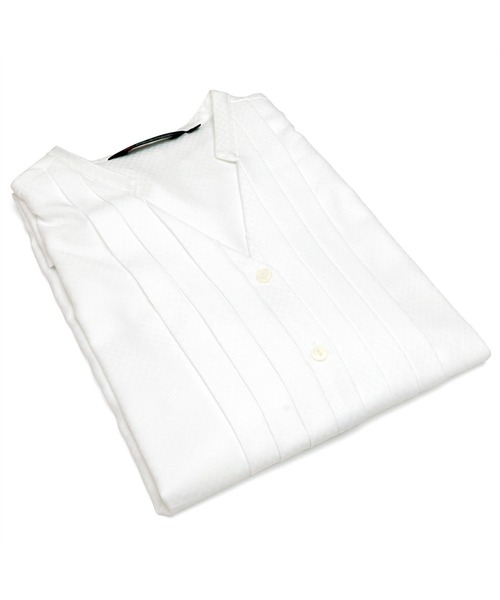 TOKYO SHIRTS（トウキョウシャツ）の「形態安定ノーアイロン ヘンリーネック 長袖ビジネスワイシャツ（ビジネスシャツ・レディース・ホワイト・S/M/L/LL）」の7枚目の写真