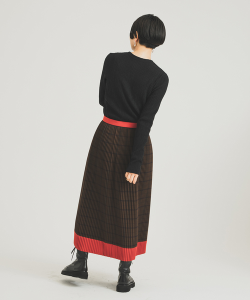 未使用　JOURNAL STANDARD ムジ.ラメプリーツストレートスカート 未使用 JOURNAL STANDARD ムジ.ラメプリーツストレートスカート