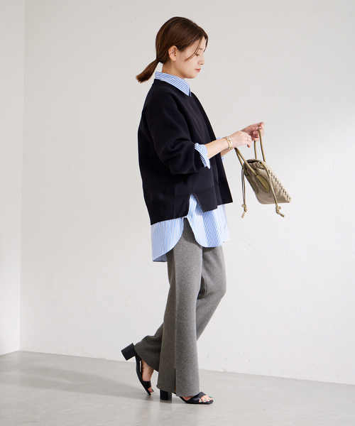 JOURNAL STANDARD(ジャーナルスタンダード)の「コットンカシミヤスムースパンツ(その他パンツ・レディース・ブラック/ベージュ/グレー・FREE)」の9枚目の写真