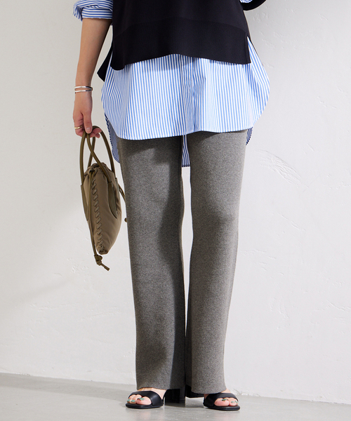 JOURNAL STANDARD(ジャーナルスタンダード)の「コットンカシミヤスムースパンツ(その他パンツ・レディース・ブラック/ベージュ/グレー・FREE)」の4枚目の写真