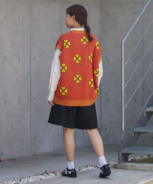 FREDY MAC（フレディーマック）の「【FREDYMAC/フレディマック】レトロ クローバー ガーディガン ニットベスト（ベスト・メンズ・ホワイト系その他/ブルー系その他/オレンジ系その他・FREE）」の17枚目の写真