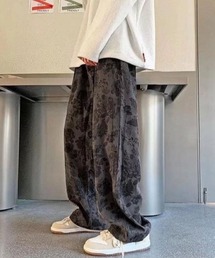 【WARAIJOGO】フラワーパターンハイウエストパンツ(NEZ)