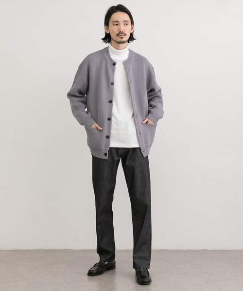 URBAN RESEARCH（アーバンリサーチ）の「ミラノリブクルーネックカーディガン（カーディガン/ボレロ・メンズ・ライトグレー/ブラック/グリーン系その他/オレンジ系その他・MEDIUM/LARGE/X-LARGE）」の12枚目の写真