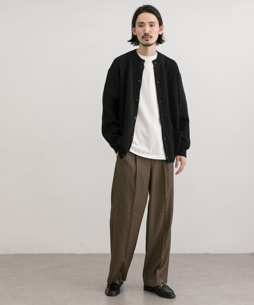 URBAN RESEARCH（アーバンリサーチ）の「ミラノリブクルーネックカーディガン（カーディガン/ボレロ・メンズ・ライトグレー/ブラック/グリーン系その他/オレンジ系その他・MEDIUM/LARGE/X-LARGE）」の10枚目の写真