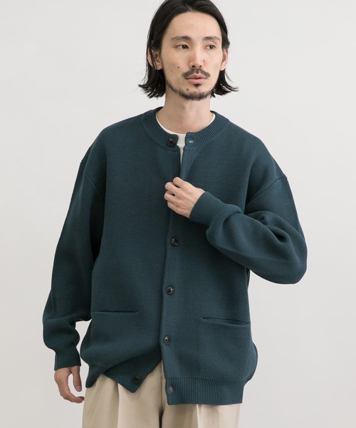 URBAN RESEARCH（アーバンリサーチ）の「ミラノリブクルーネックカーディガン（カーディガン/ボレロ・メンズ・ライトグレー/ブラック/グリーン系その他/オレンジ系その他・MEDIUM/LARGE/X-LARGE）」の20枚目の写真