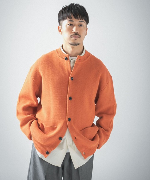 URBAN RESEARCH（アーバンリサーチ）の「ミラノリブクルーネックカーディガン（カーディガン/ボレロ・メンズ・ライトグレー/ブラック/グリーン系その他/オレンジ系その他・MEDIUM/LARGE/X-LARGE）」の17枚目の写真