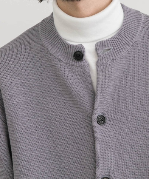URBAN RESEARCH（アーバンリサーチ）の「ミラノリブクルーネックカーディガン（カーディガン/ボレロ・メンズ・ライトグレー/ブラック/グリーン系その他/オレンジ系その他・MEDIUM/LARGE/X-LARGE）」の9枚目の写真