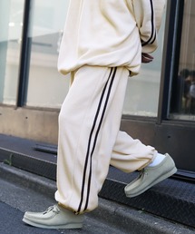 極太バルーンフリースワイドパンツ サイドライン