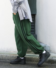 極太バルーンフリースワイドパンツ サイドライン