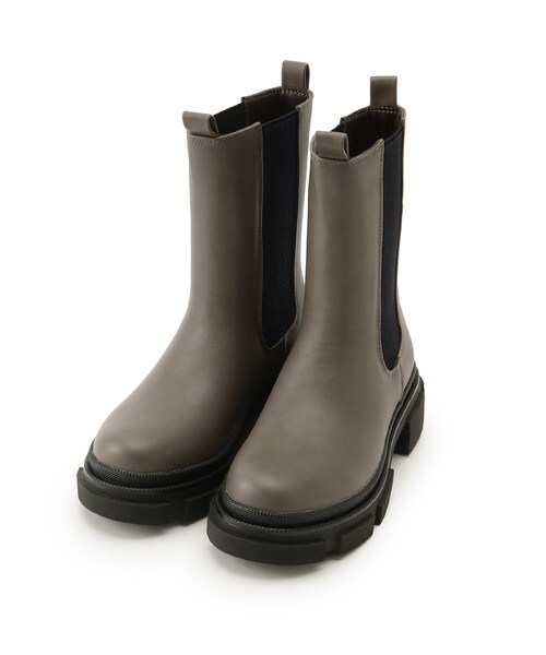 SHOO・LA・RUE(シューラルー)の「◆【消臭】トラックソール チェルシー ブーツ(ブーツ・レディース・ブラック/ダークブラウン/ナチュラル・25/35/45)」の3枚目の写真