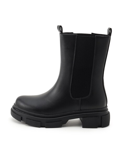 SHOO・LA・RUE(シューラルー)の「◆【消臭】トラックソール チェルシー ブーツ(ブーツ・レディース・ブラック/ダークブラウン/ナチュラル・25/35/45)」の6枚目の写真