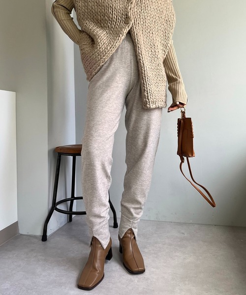 CAPRICIEUX LE'MAGE（カプリシューレマージュ）の「リサイクルポリジョガーパンツ（その他パンツ・レディース・ブラック/ベージュ・FREE）」の2枚目の写真