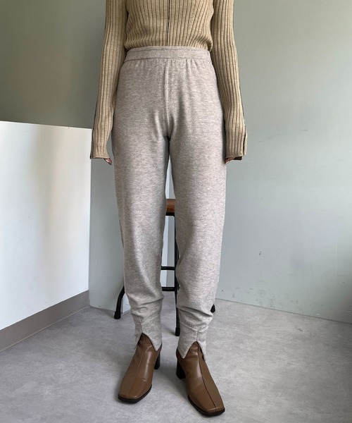 CAPRICIEUX LE'MAGE（カプリシューレマージュ）の「リサイクルポリジョガーパンツ（その他パンツ・レディース・ブラック/ベージュ・FREE）」の21枚目の写真