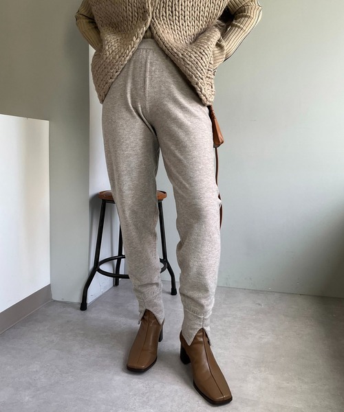 CAPRICIEUX LE'MAGE（カプリシューレマージュ）の「リサイクルポリジョガーパンツ（その他パンツ・レディース・ブラック/ベージュ・FREE）」の12枚目の写真