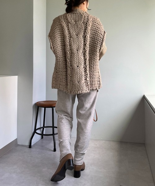 CAPRICIEUX LE'MAGE（カプリシューレマージュ）の「リサイクルポリジョガーパンツ（その他パンツ・レディース・ブラック/ベージュ・FREE）」の19枚目の写真