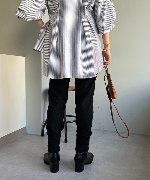 CAPRICIEUX LE'MAGE（カプリシューレマージュ）の「リサイクルポリジョガーパンツ（その他パンツ・レディース・ブラック/ベージュ・FREE）」の5枚目の写真