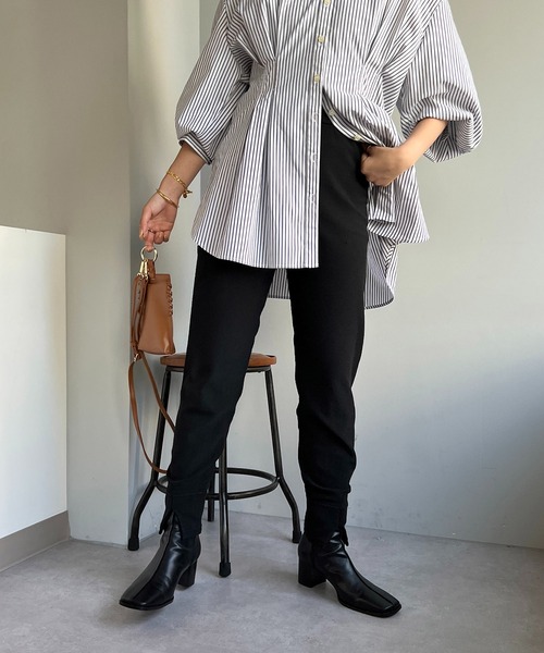 CAPRICIEUX LE'MAGE（カプリシューレマージュ）の「リサイクルポリジョガーパンツ（その他パンツ・レディース・ブラック/ベージュ・FREE）」の4枚目の写真