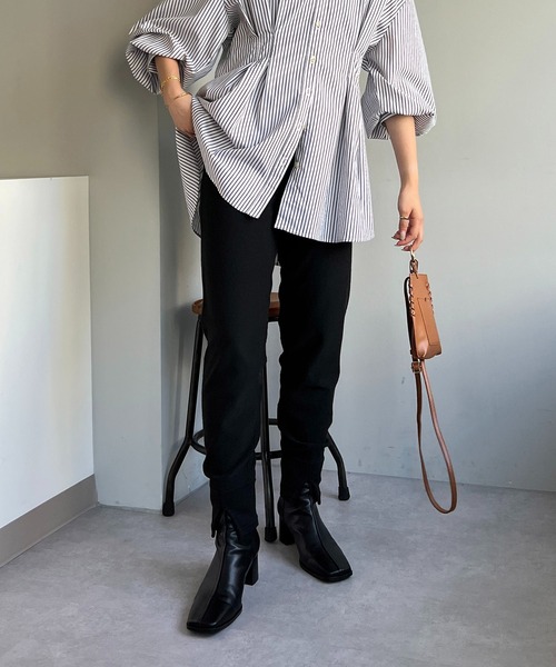 CAPRICIEUX LE'MAGE（カプリシューレマージュ）の「リサイクルポリジョガーパンツ（その他パンツ・レディース・ブラック/ベージュ・FREE）」の3枚目の写真