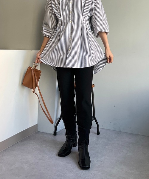 CAPRICIEUX LE'MAGE（カプリシューレマージュ）の「リサイクルポリジョガーパンツ（その他パンツ・レディース・ブラック/ベージュ・FREE）」の6枚目の写真