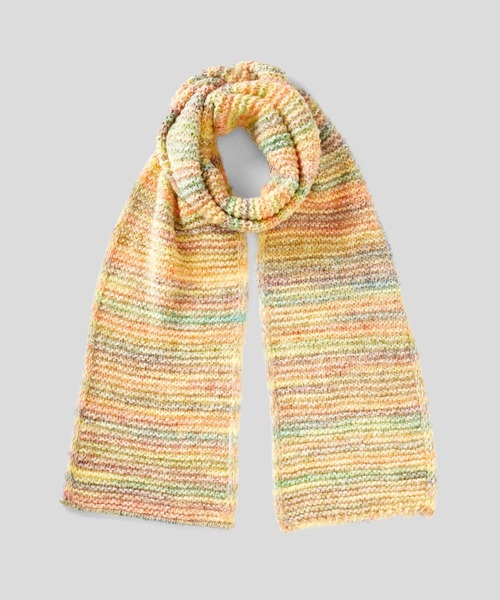 BENETTON (UNITED COLORS OF BENETTON)（ベネトンユナイテッドカラーズオブベネトン）の「マルチカラーニットマフラー（マフラー・レディース・イエロー系その他/ピンク系その他/グレー系その他・ONE SIZE）」の3枚目の写真
