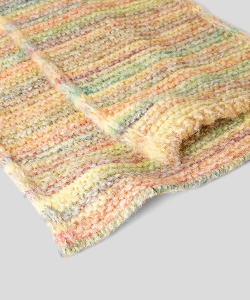 BENETTON (UNITED COLORS OF BENETTON)（ベネトンユナイテッドカラーズオブベネトン）の「マルチカラーニットマフラー（マフラー・レディース・イエロー系その他/ピンク系その他/グレー系その他・ONE SIZE）」の5枚目の写真
