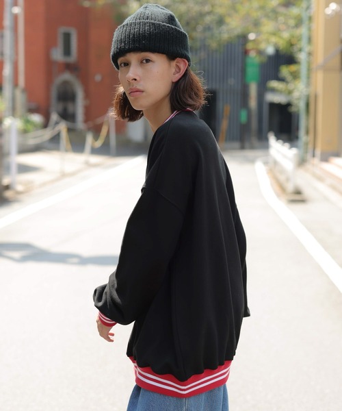 WEGO（ウィゴー）の「WEGO/ヘビーウエイト スタジアムロゴプルオーバー（スウェット・メンズ・杢グレー/グレー系その他/ダークグリーン/ブラック・MEDIUM/LARGE）」の7枚目の写真