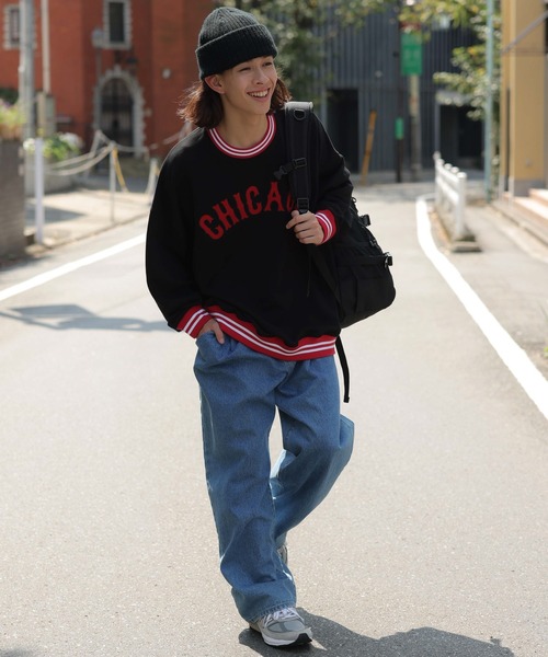 WEGO（ウィゴー）の「WEGO/ヘビーウエイト スタジアムロゴプルオーバー（スウェット・メンズ・杢グレー/グレー系その他/ダークグリーン/ブラック・MEDIUM/LARGE）」の21枚目の写真