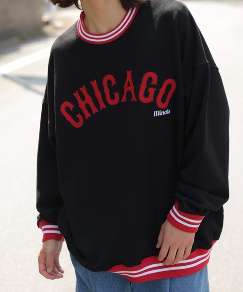 WEGO（ウィゴー）の「WEGO/ヘビーウエイト スタジアムロゴプルオーバー（スウェット・メンズ・杢グレー/グレー系その他/ダークグリーン/ブラック・MEDIUM/LARGE）」の6枚目の写真