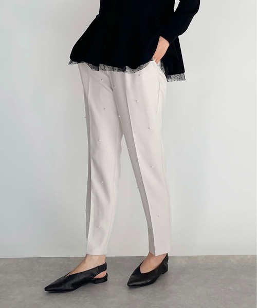 PICCIN PERLA（ピッチンペルラ）の「フロントパールパンツ（その他パンツ・レディース・ブラック/アイボリー・S/M）」の19枚目の写真